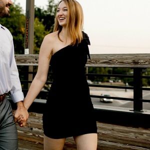 One shoulder Black BodyCon Mini Dress